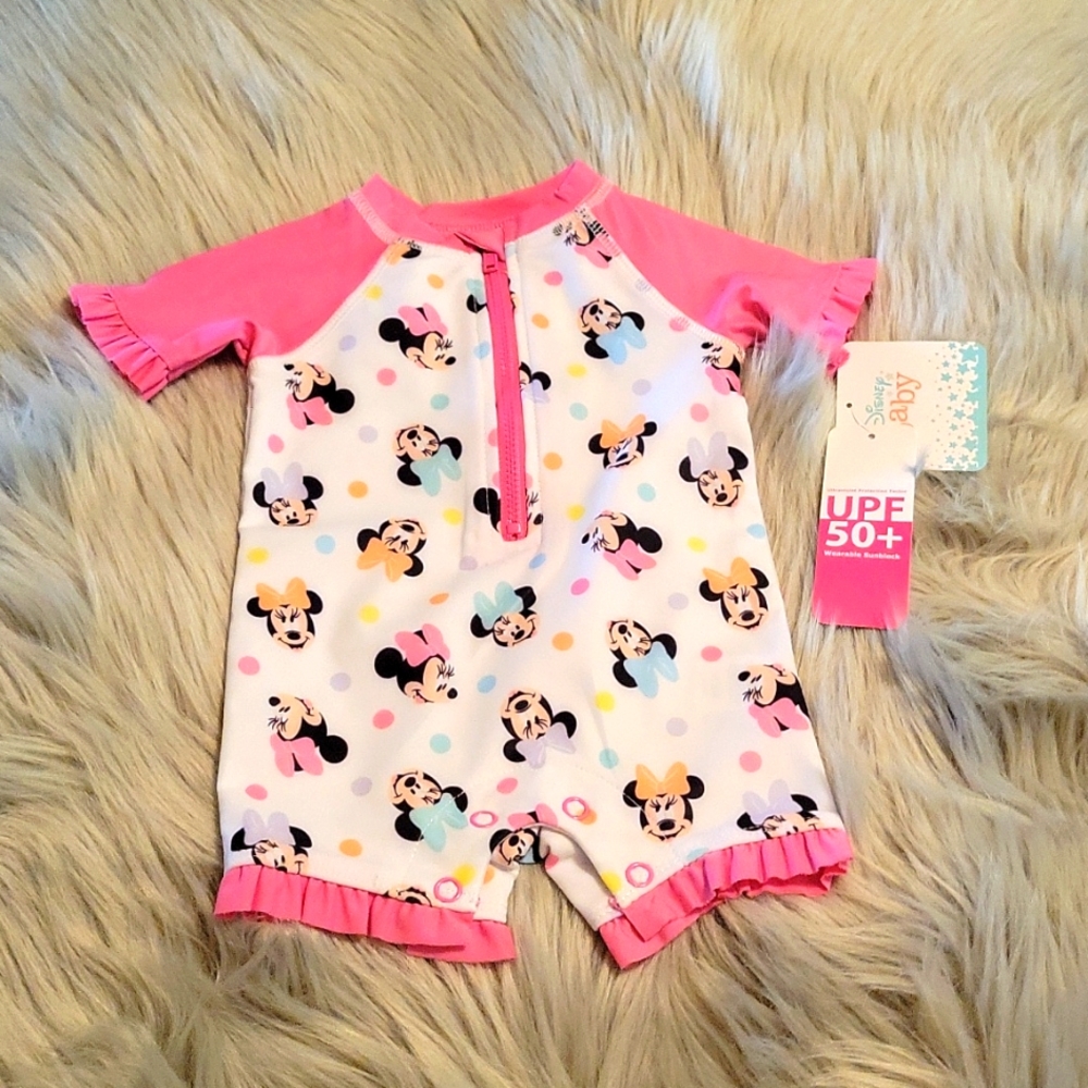 NWT Disney Baby Minnie Mouse One Piece Infant Swimwear
